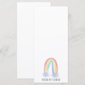 Jij bent mijn zonnige waterverf geschilderde regen menu (Voorkant / Achterkant)