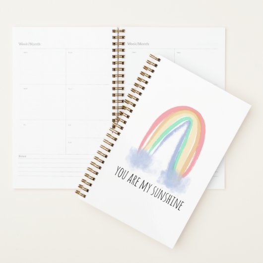 Jij bent mijn zonnige waterverf geschilderde regen planner (Display)