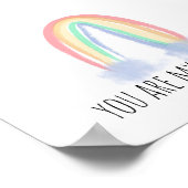 Jij bent mijn zonnige waterverf geschilderde regen poster (Hoek)