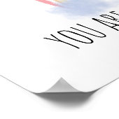 Jij bent mijn zonnige waterverf geschilderde regen poster (Hoek)