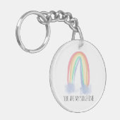 Jij bent mijn zonnige waterverf geschilderde regen sleutelhanger (Voorkant Links)