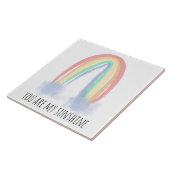 Jij bent mijn zonnige waterverf geschilderde regen tegeltje (Zijkant)