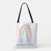 Jij bent mijn zonnige waterverf geschilderde regen tote bag (Achterkant)