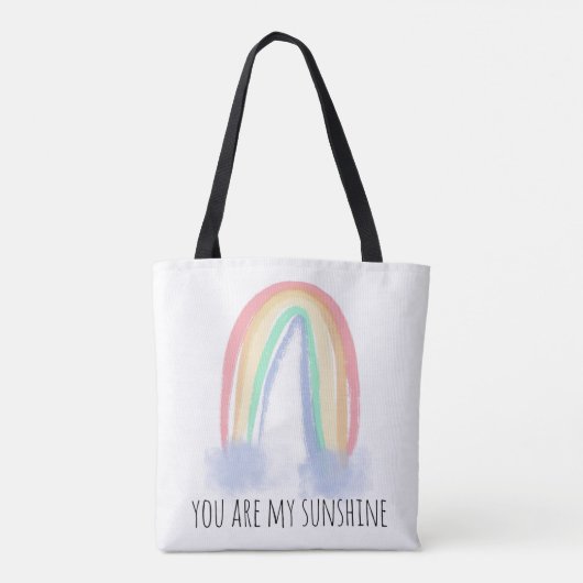 Jij bent mijn zonnige waterverf geschilderde regen tote bag (Achterkant)