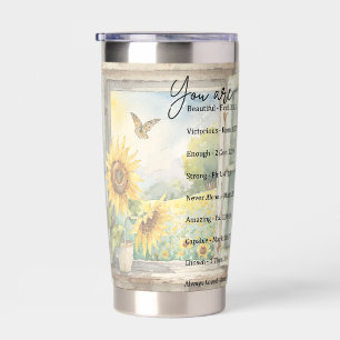 Jij bent: Mooi, geschriften gepersonaliseerd Geïsoleerde Drinkbeker