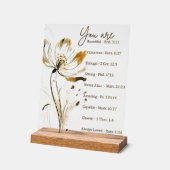 Jij bent mooie schriften acryl bord (Hoek)