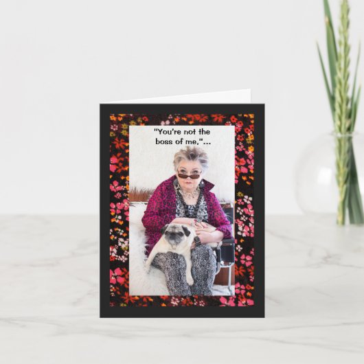 Jij bent niet de baas van mij kaart (Voorkant)