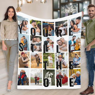 Jij bent nog steeds degene 20 Verticale Fotocollag Fleece Deken