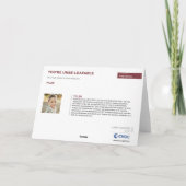 Jij bent ongelooflijk - Kinderkunst voor CHOC Bedankkaart (Achterkant)