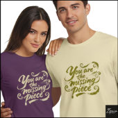 Jij Bent Ontbrekende Deel Grunge Script T-shirt