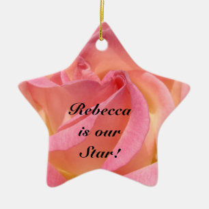 Jij bent onze Ster! ornamenten Roze Roos Herfst Ha