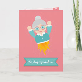 Jij bent onze superheld oma! Vetgedrukte versie Kaart