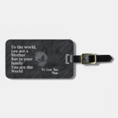 Jij bent onze wereld mama foto bagagelabel (Voorkant horizontaal)