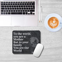 Jij bent onze wereld mama Mousepad Muismat