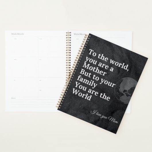 Jij bent onze wereldmoeder planner (Display)