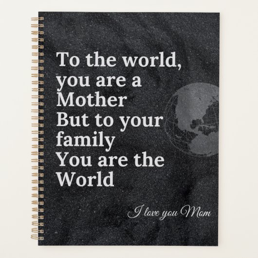 Jij bent onze wereldmoeder planner (Voorkant)