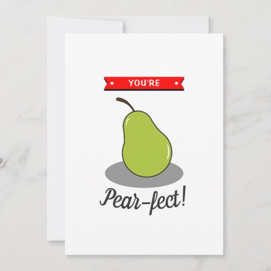 Jij bent Pear-fect! Funny Whimsy Valentijnsdag Feestdagenkaart (Voorkant)