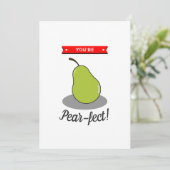 Jij bent Pear-fect! Funny Whimsy Valentijnsdag Feestdagenkaart (Staand voorkant)