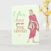 Jij Bent Pre Loved Vintage Mode Kaart (Gele Bloem)