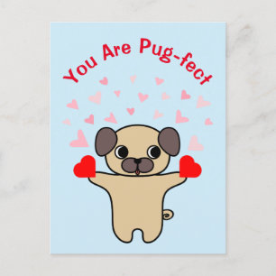 Jij Bent Pug-fect Schattige Pug Feestdagenkaart