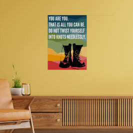 Jij bent Rainbow Combat Boots Poster