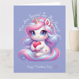 Jij bent speciaal | Knuffel eenhoorn Valentijnskaa Bedankkaart