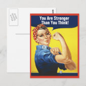 Jij bent sterker dan je denkt Rosie Briefkaart (Voorkant / Achterkant)