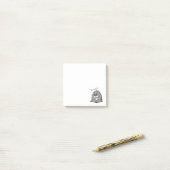 Jij bent te gek! Grappige Grijze Cartoon Steen Post-it® Notes (Op bureau)