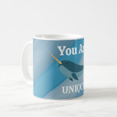 Jij Bent Uniek & Geweldig Typografie Koffiemok (Voorkant links)