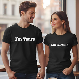 Jij Bent Van Mij Aangepaste Tekst Zwart Dames Pare T-shirt
