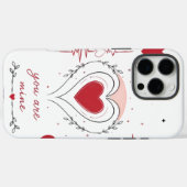 Jij Bent Van Mij Minimalistische Hart Lijnkunst Case-Mate iPhone Case (Achterkant (horizontaal))