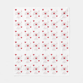 Jij Bent Van Mij Minimalistische Hart Lijnkunst Fleece Deken