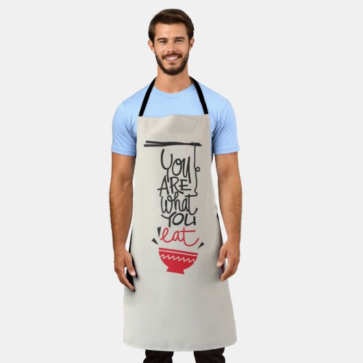 Jij bent wat je eet schort (Gedragen)