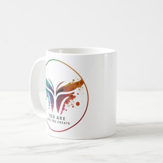 Jij bent wie je Creëer Mok bent (Voorkant links)