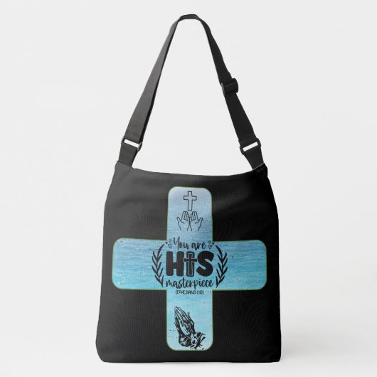 "Jij bent zijn sterstuk bijbelversie" Crossbody Tas (Voorkant)