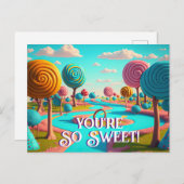 Jij Bent Zo Slecht Candy Lane Lollypop Snoepgoed B Briefkaart (Voorkant / Achterkant)