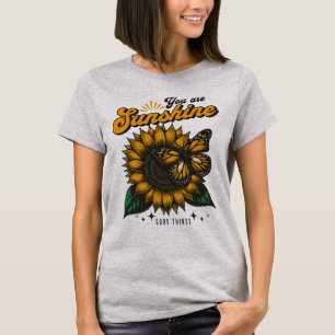 Jij Bent Zonneschijn - Zonnebloem & Vlinder  T-shirt