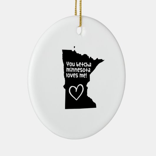 Jij Betcha Minnesota houdt van me Keramisch Ornament (Rechts)