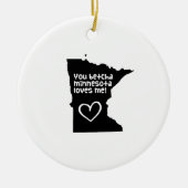 Jij Betcha Minnesota houdt van me Keramisch Ornament (Voorkant)