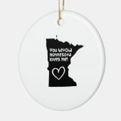 Jij Betcha Minnesota houdt van me Keramisch Ornament (Links)