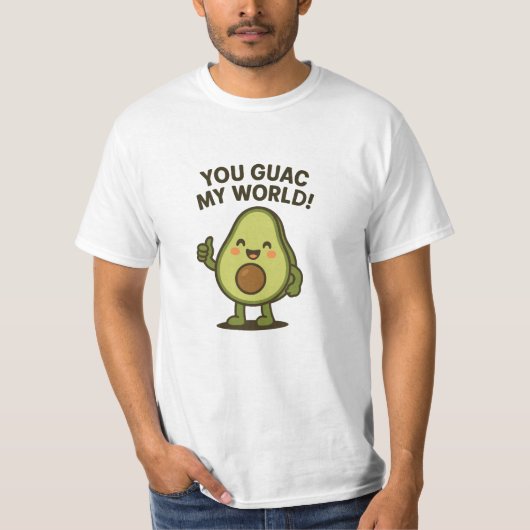 Jij bewaakt mijn wereld. Schattigee Grappige Kawai T-shirt (Voorkant)