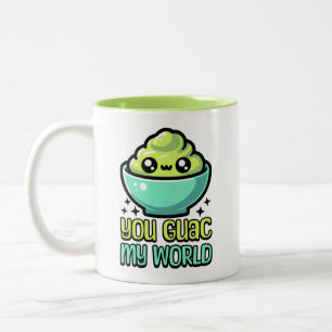 Jij bewaakt mijn wereld! Schattigee guacamole-pen Tweekleurige Koffiemok
