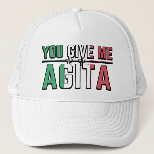 jij bezorgt me agita trucker pet (Voorkant)