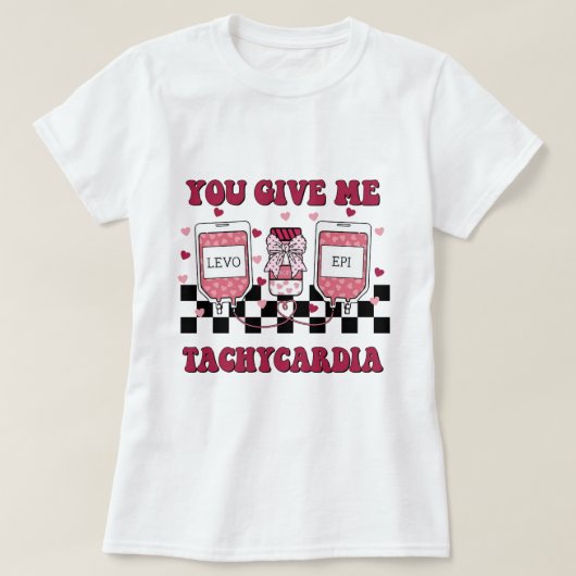 jij bezorgt me hartkloppingen t-shirt (Design voorkant)