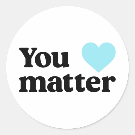 Jij Blue Heart Sticker (Voorkant)