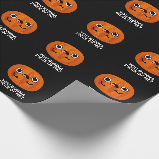 Jij bunna Piece of Me Funny Bun Pun Dark BG Cadeaupapier (Hoek)