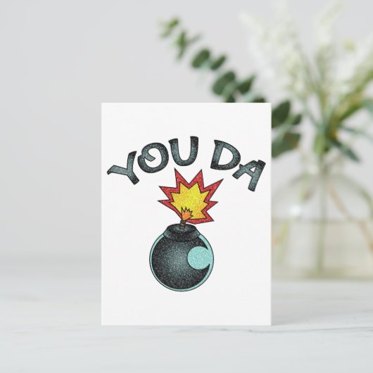 Jij Da Glitter Bomb Briefkaart (Staand voorkant)