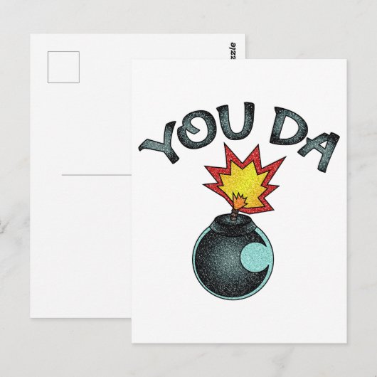 Jij Da Glitter Bomb Briefkaart (Voorkant / Achterkant)