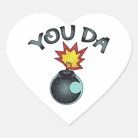 Jij Da Glitter Bomb Hart Sticker (Voorkant)