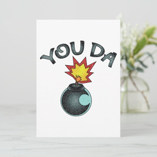 Jij Da Glitter Bomb Kaart (Staand voorkant)